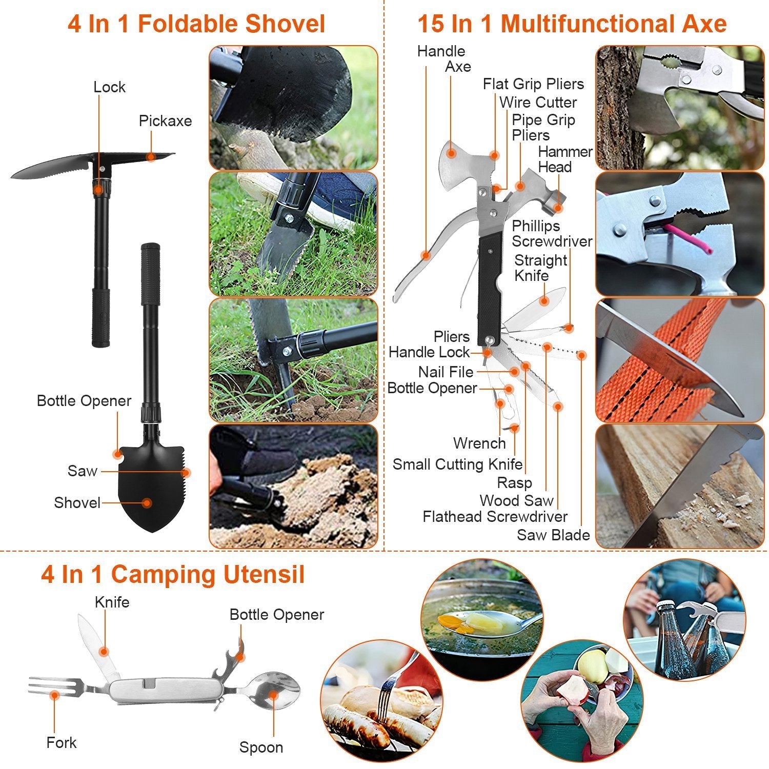 125 Piece Survival Kit Outdoor Emergency Tactical First Aid Gear