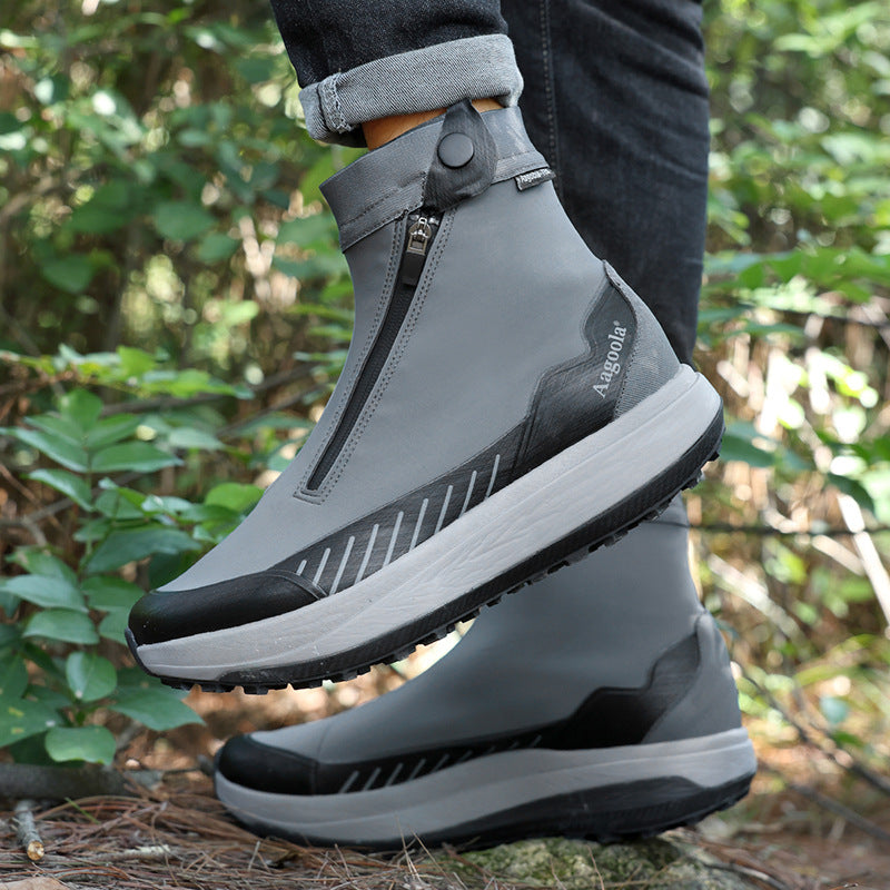 Men’s Waterproof High Top Hiking Boots Non Slip Shock Absorbing