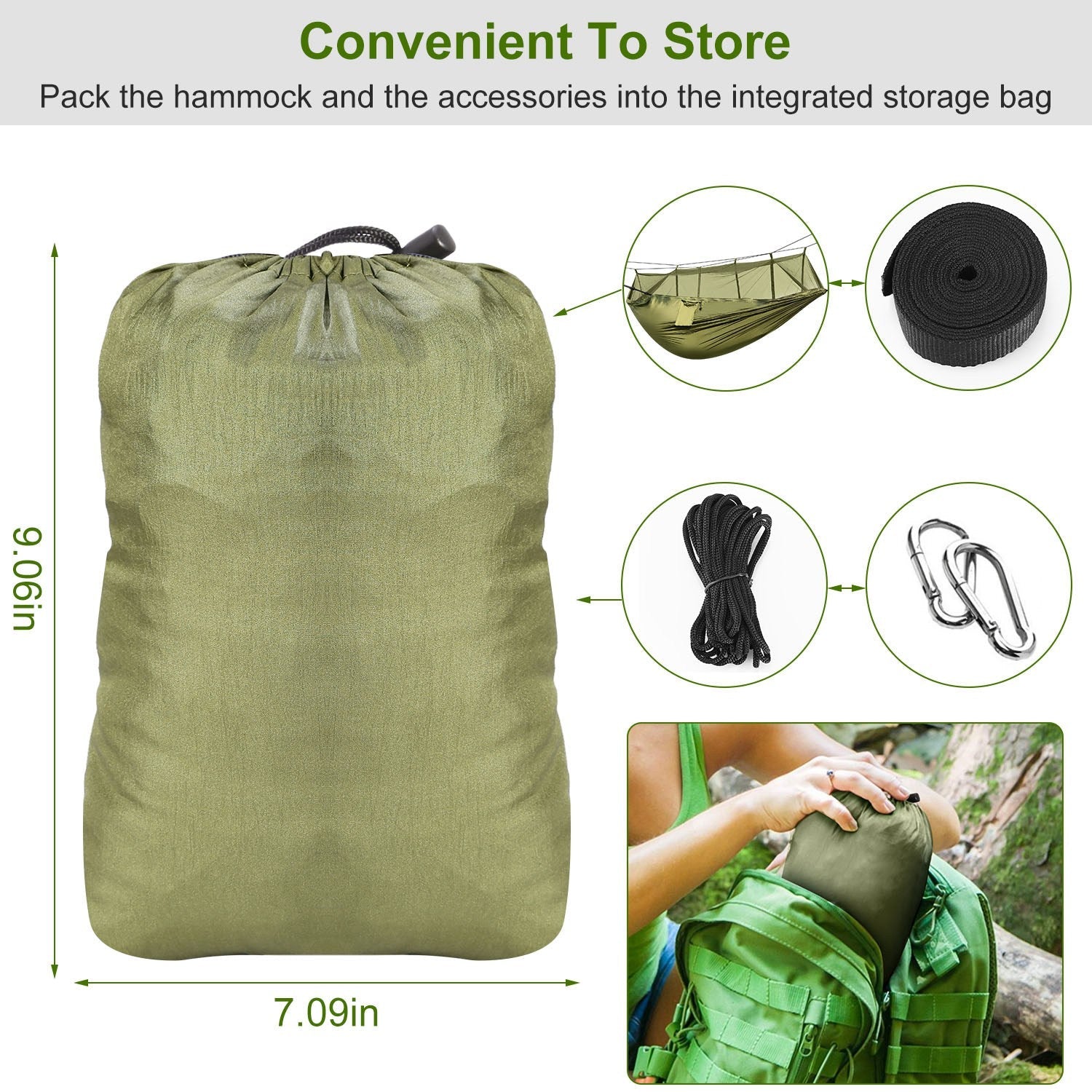 600 lbs Two Person Hammock with Mosquito Net Camping Outdoor