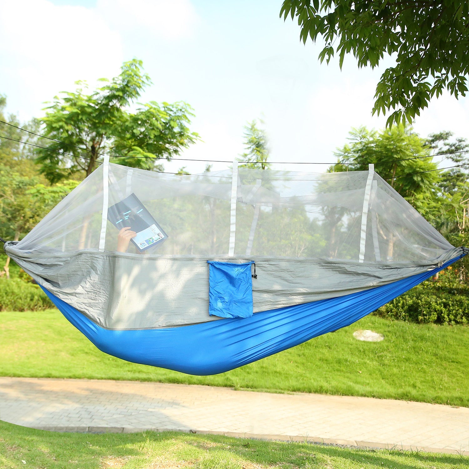 600 lbs Two Person Hammock with Mosquito Net Camping Outdoor