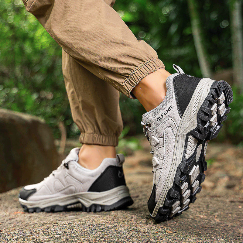 Unisex Suede Low Top Hiking Shoes Trail Sneakers Outdoor Shoes
