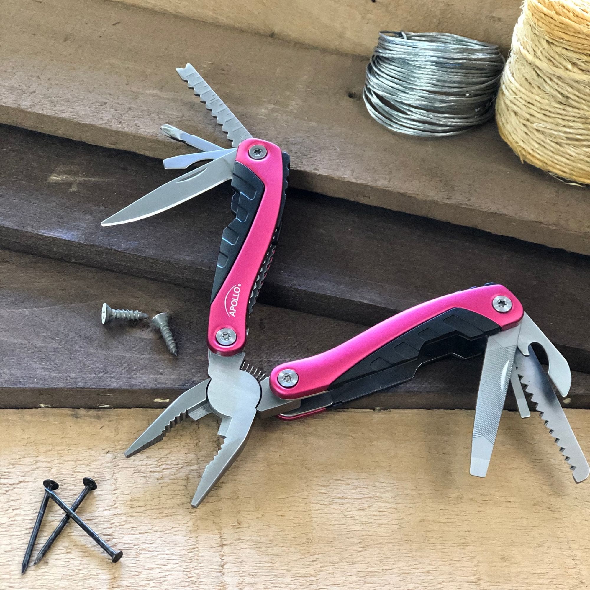 14 in 1 Pink Pocket Multitool Pliers Outdoor Camping Fishing