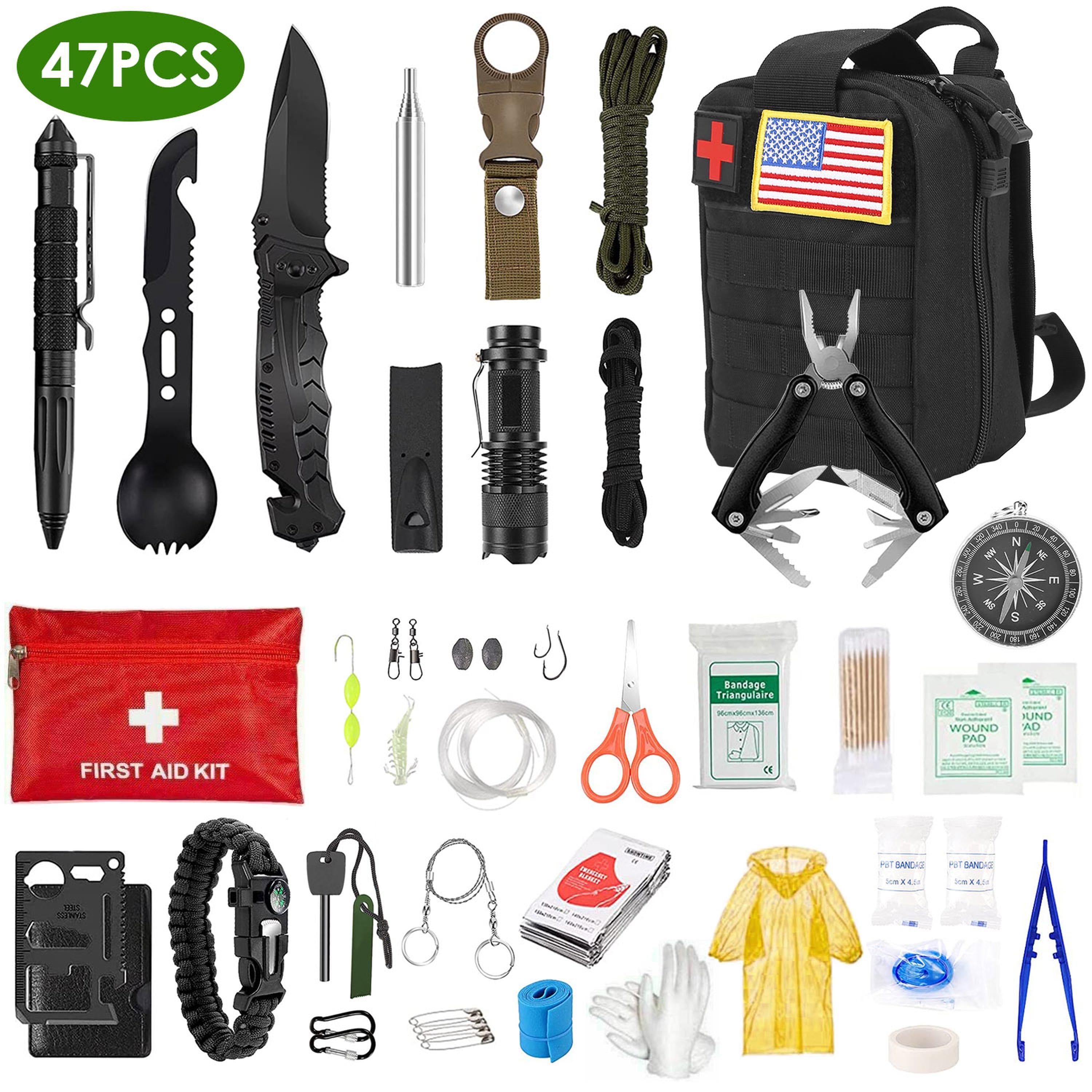 47 Piece Emergency Survival Kit EDC First Aid Camping Gear