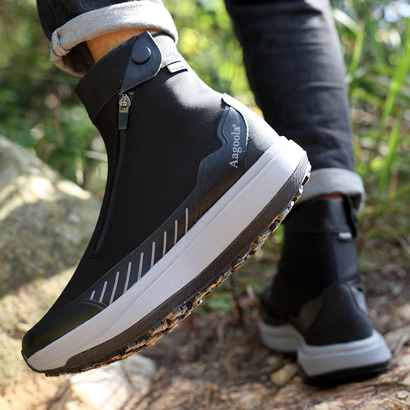 Men’s Waterproof High Top Hiking Boots Non Slip Shock Absorbing