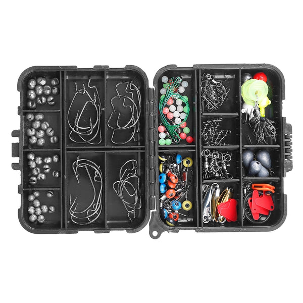 188 Piece Fishing Accessory Kit Portable Tackle Box Set Complete