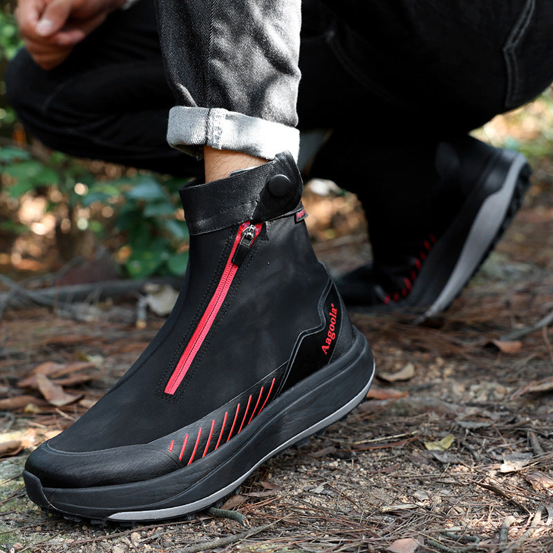 Men’s Waterproof High Top Hiking Boots Non Slip Shock Absorbing