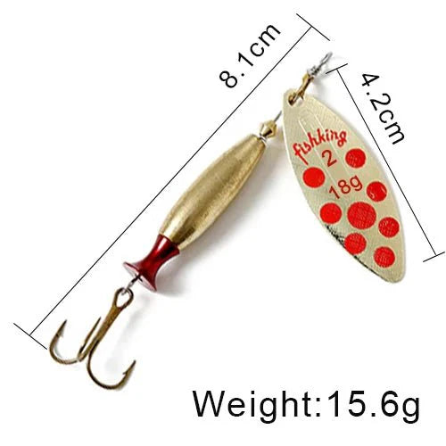 FISH KING Metal Spinner Lure Long Cast Bass Pike Fishing