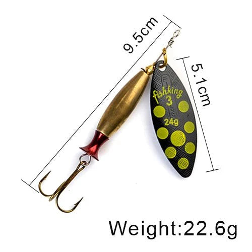 FISH KING Metal Spinner Lure Long Cast Bass Pike Fishing
