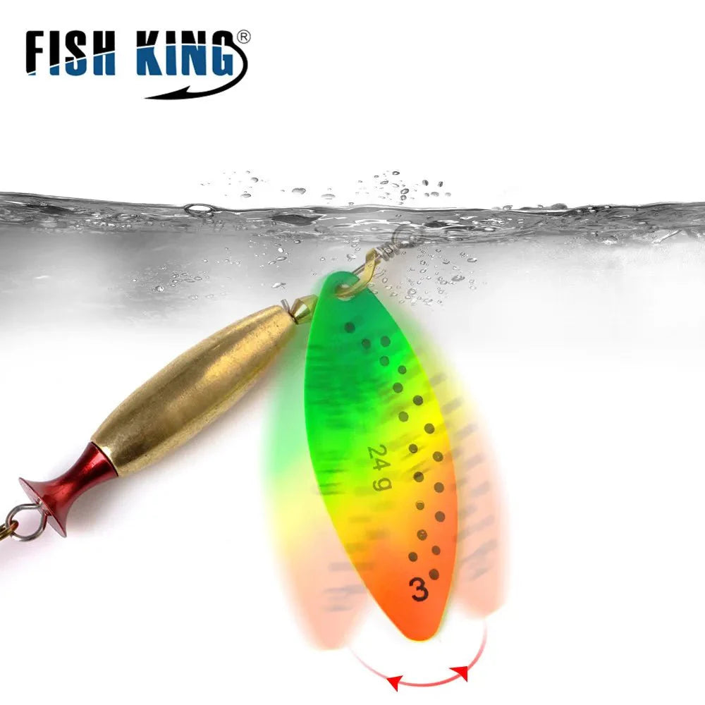 FISH KING Metal Spinner Lure Long Cast Bass Pike Fishing