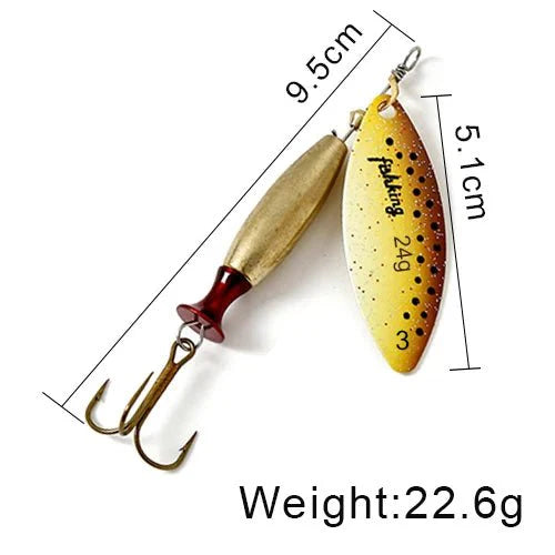 FISH KING Metal Spinner Lure Long Cast Bass Pike Fishing