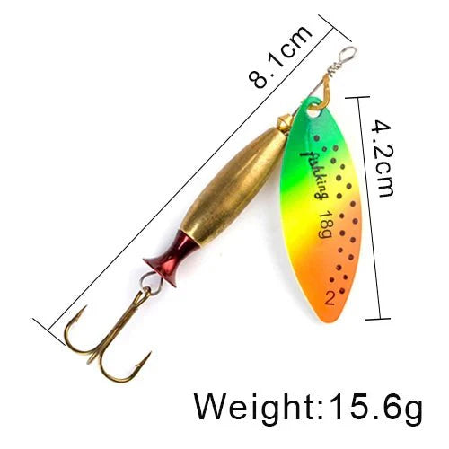 FISH KING Metal Spinner Lure Long Cast Bass Pike Fishing