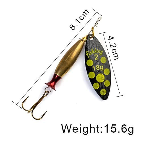 FISH KING Metal Spinner Lure Long Cast Bass Pike Fishing