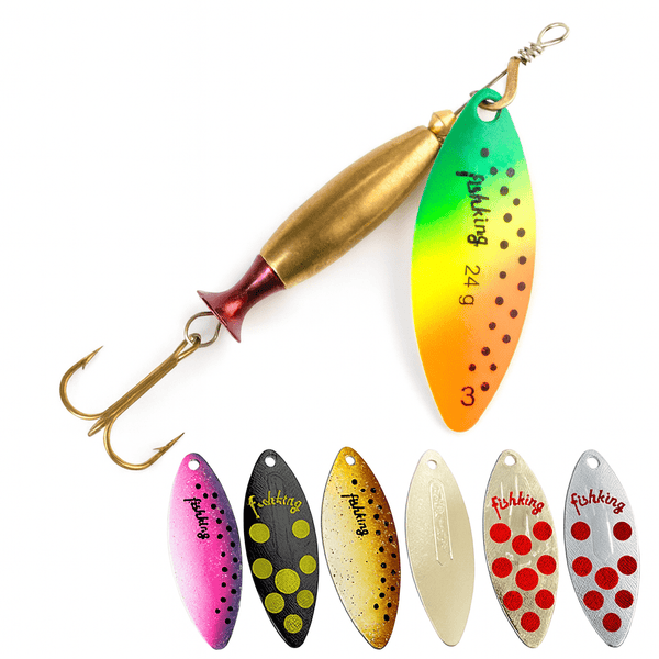 FISH KING Metal Spinner Lure Long Cast Bass Pike Fishing