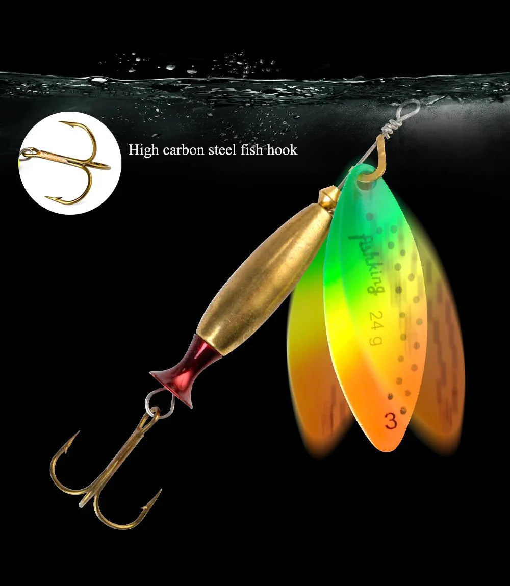 FISH KING Metal Spinner Lure Long Cast Bass Pike Fishing
