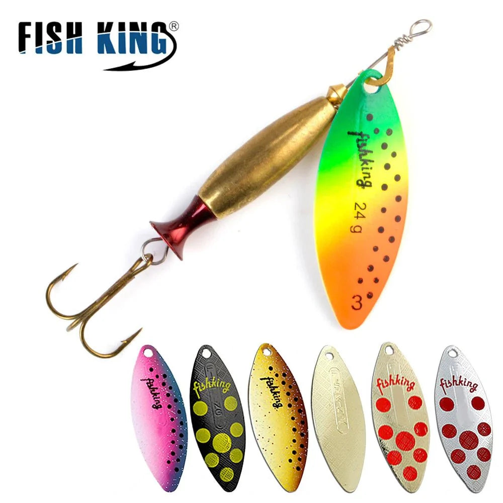 FISH KING Metal Spinner Lure Long Cast Bass Pike Fishing