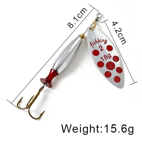 FISH KING Metal Spinner Lure Long Cast Bass Pike Fishing