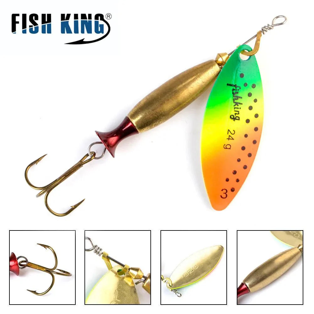 FISH KING Metal Spinner Lure Long Cast Bass Pike Fishing