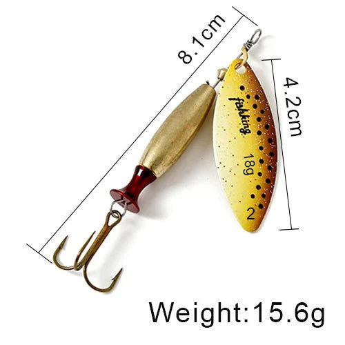 FISH KING Metal Spinner Lure Long Cast Bass Pike Fishing