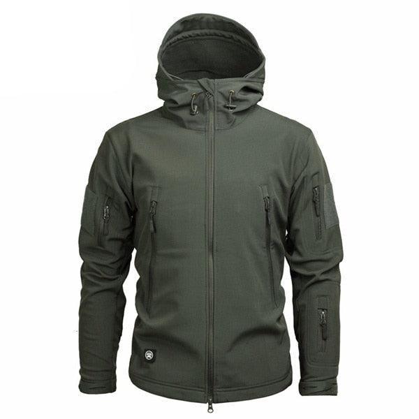 Men’s Green Camouflage Lightweight Waterproof Tactical Windbreaker Outdoor Jacket