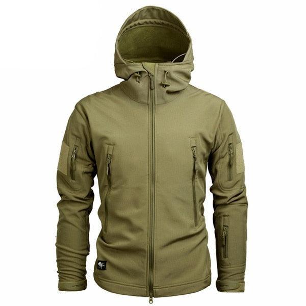 Men’s Green Camouflage Lightweight Waterproof Tactical Windbreaker Outdoor Jacket