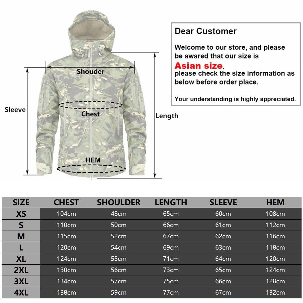 Men’s Green Camouflage Lightweight Waterproof Tactical Windbreaker Outdoor Jacket