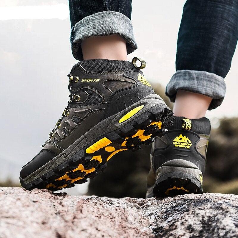 Unisex High Top Hiking Boots Breathable Non Slip Outdoor Shoes