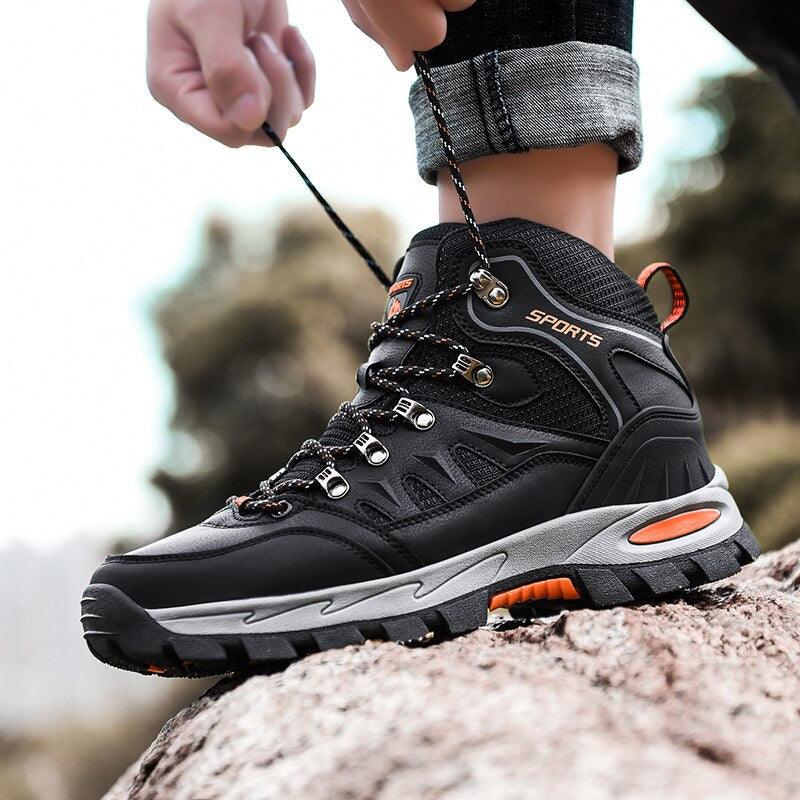 Unisex High Top Hiking Boots Breathable Non Slip Outdoor Shoes
