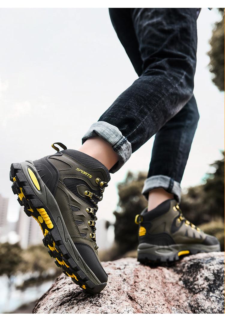 Unisex High Top Hiking Boots Breathable Non Slip Outdoor Shoes