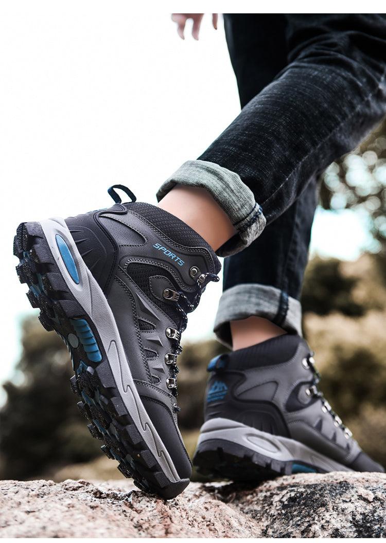 Unisex High Top Hiking Boots Breathable Non Slip Outdoor Shoes