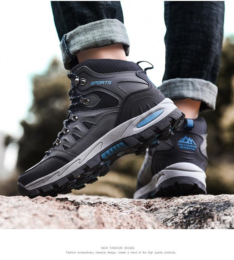 Unisex High Top Hiking Boots Breathable Non Slip Outdoor Shoes