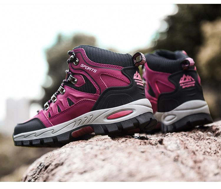 Unisex High Top Hiking Boots Breathable Non Slip Outdoor Shoes