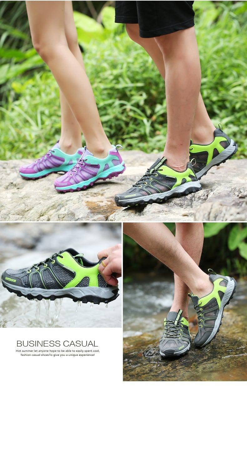Men's Waterproof Hiking Shoes Lightweight Breathable Outdoor Walking Trainers