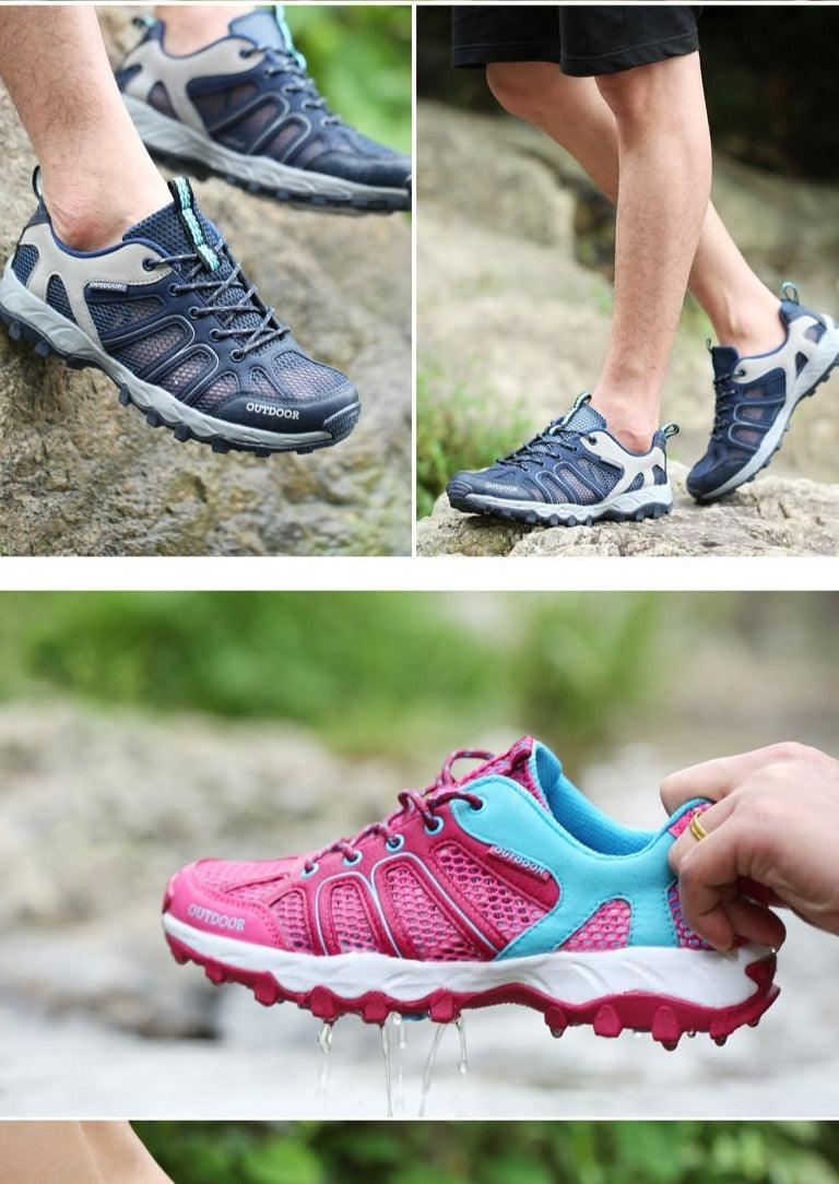Men's Waterproof Hiking Shoes Lightweight Breathable Outdoor Walking Trainers