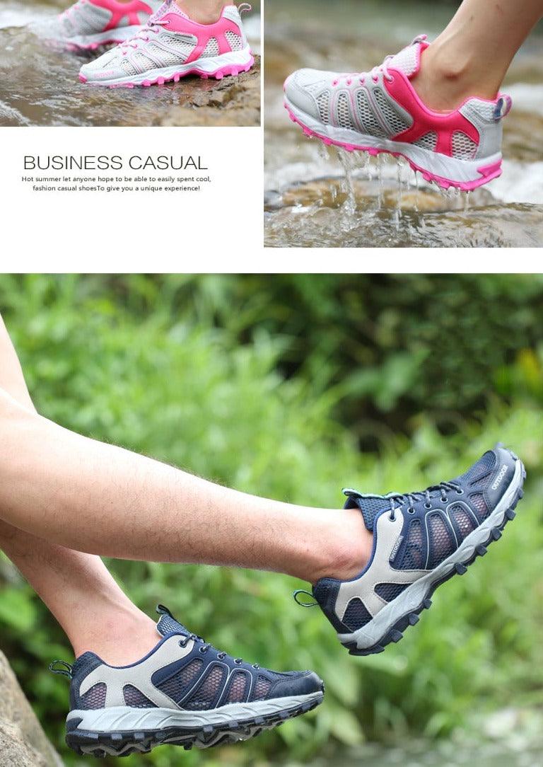Men's Waterproof Hiking Shoes Lightweight Breathable Outdoor Walking Trainers