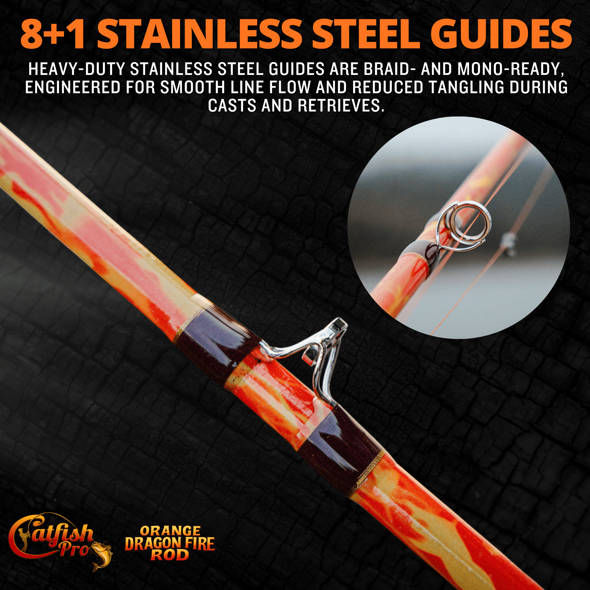 Orange Dragon Fire Casting Glow Rod