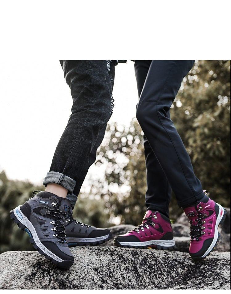 Unisex High Top Hiking Boots Breathable Non Slip Outdoor Shoes