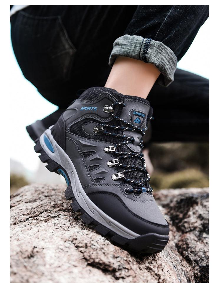 Unisex High Top Hiking Boots Breathable Non Slip Outdoor Shoes
