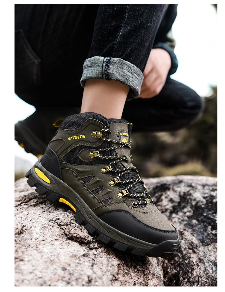Unisex High Top Hiking Boots Breathable Non Slip Outdoor Shoes