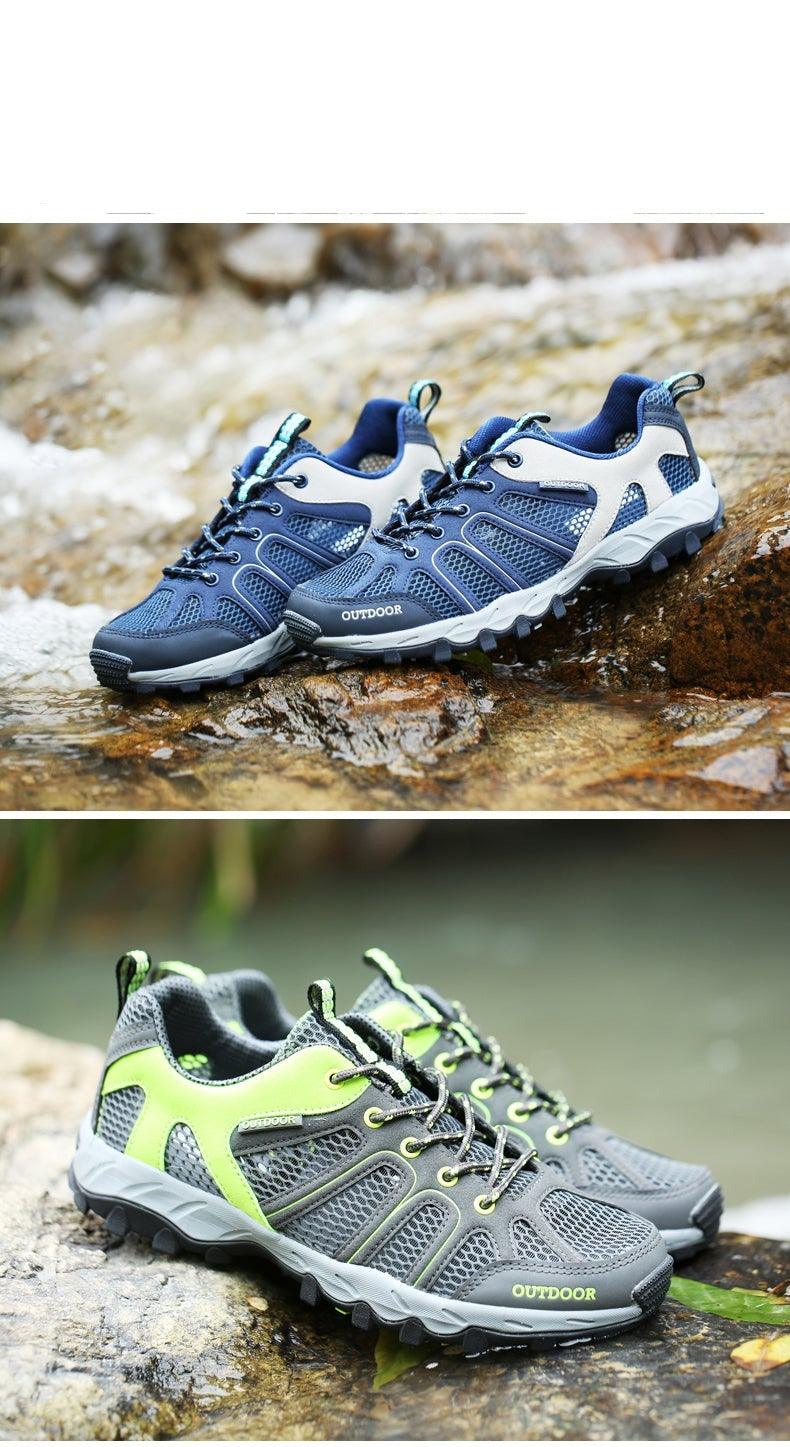 Men's Waterproof Hiking Shoes Lightweight Breathable Outdoor Walking Trainers