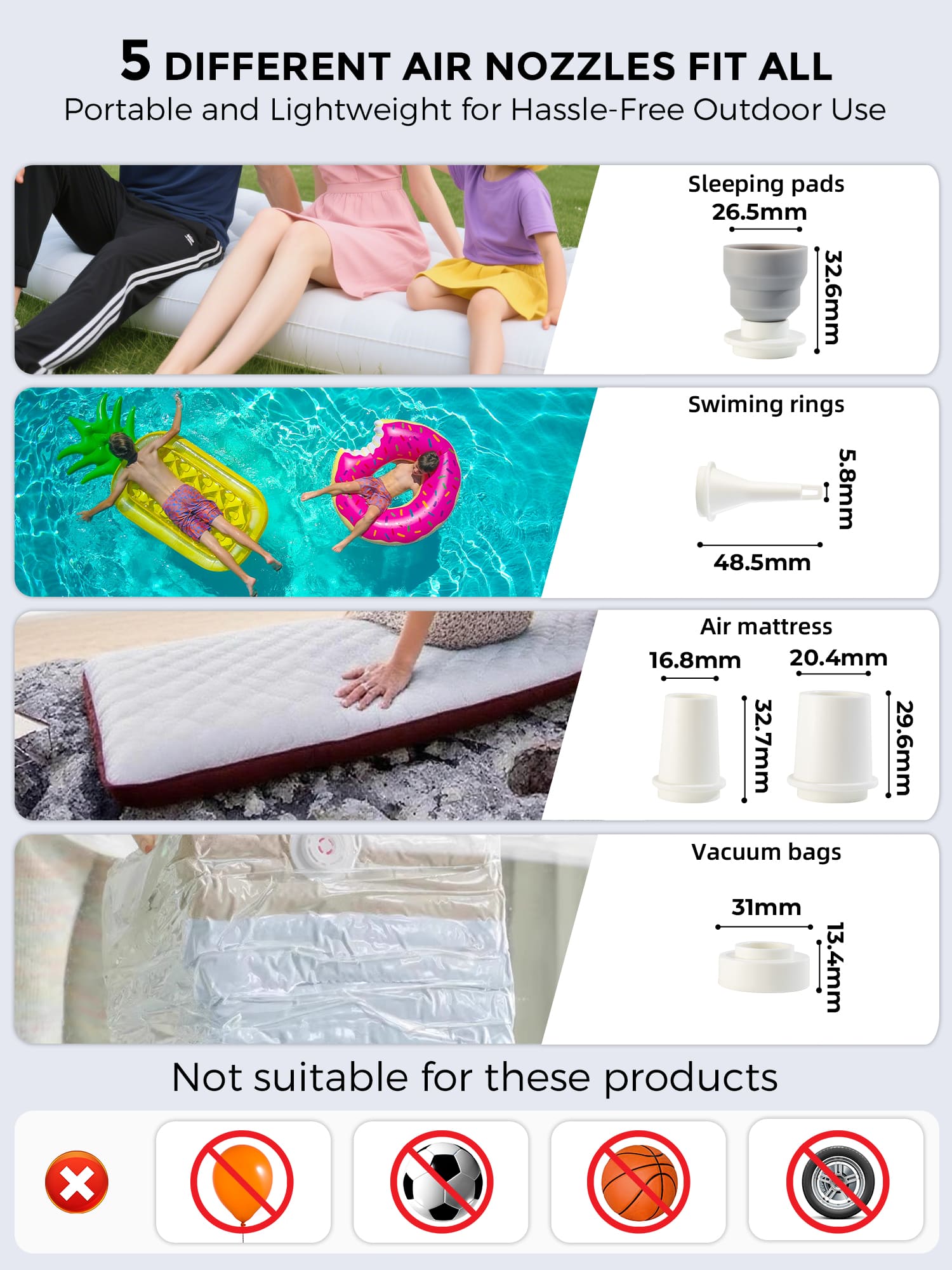 Mini Electric Air Pump for Camping & Outdoor Gear