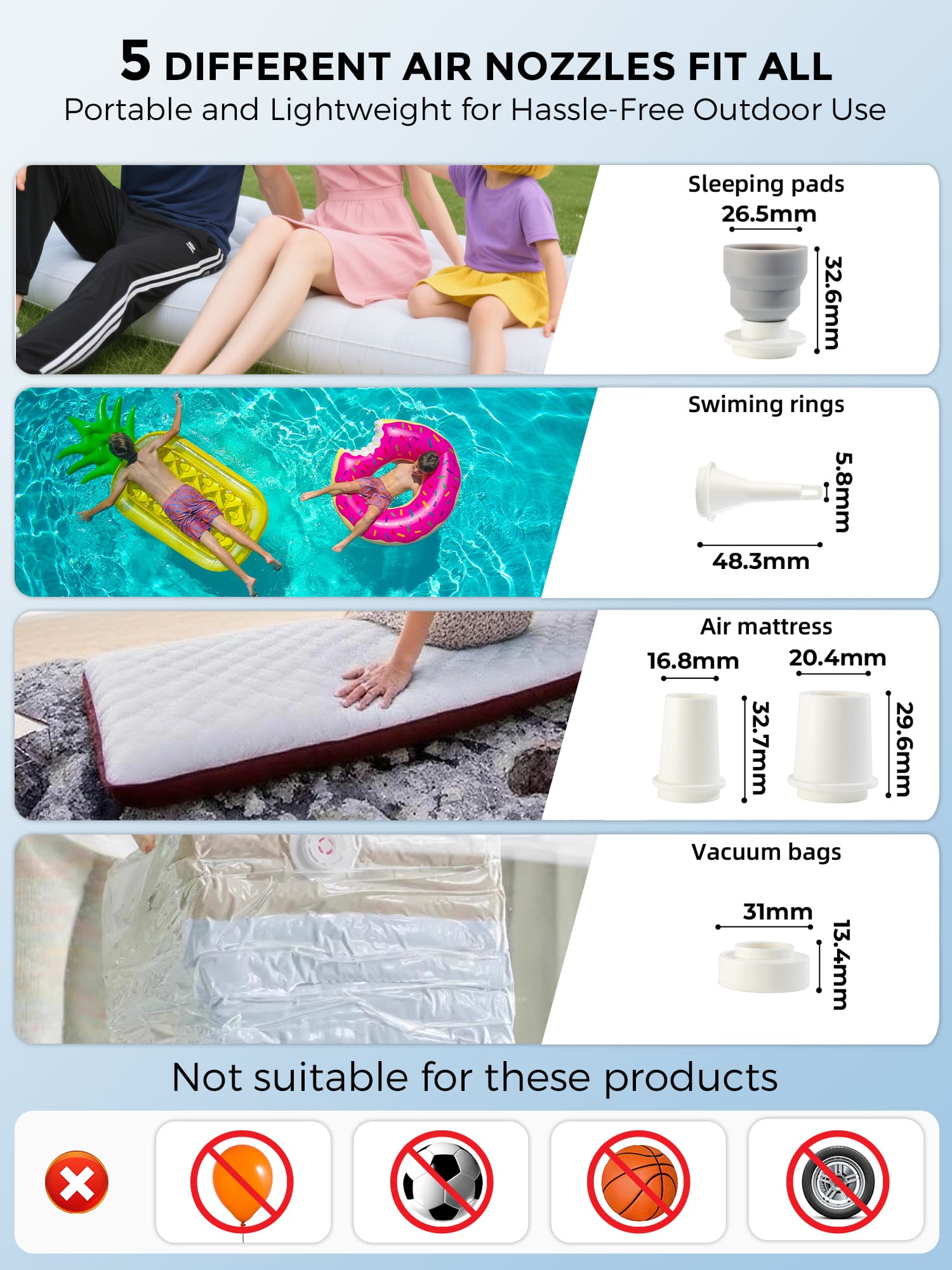 Mini Electric Air Pump for Camping & Outdoor Gear