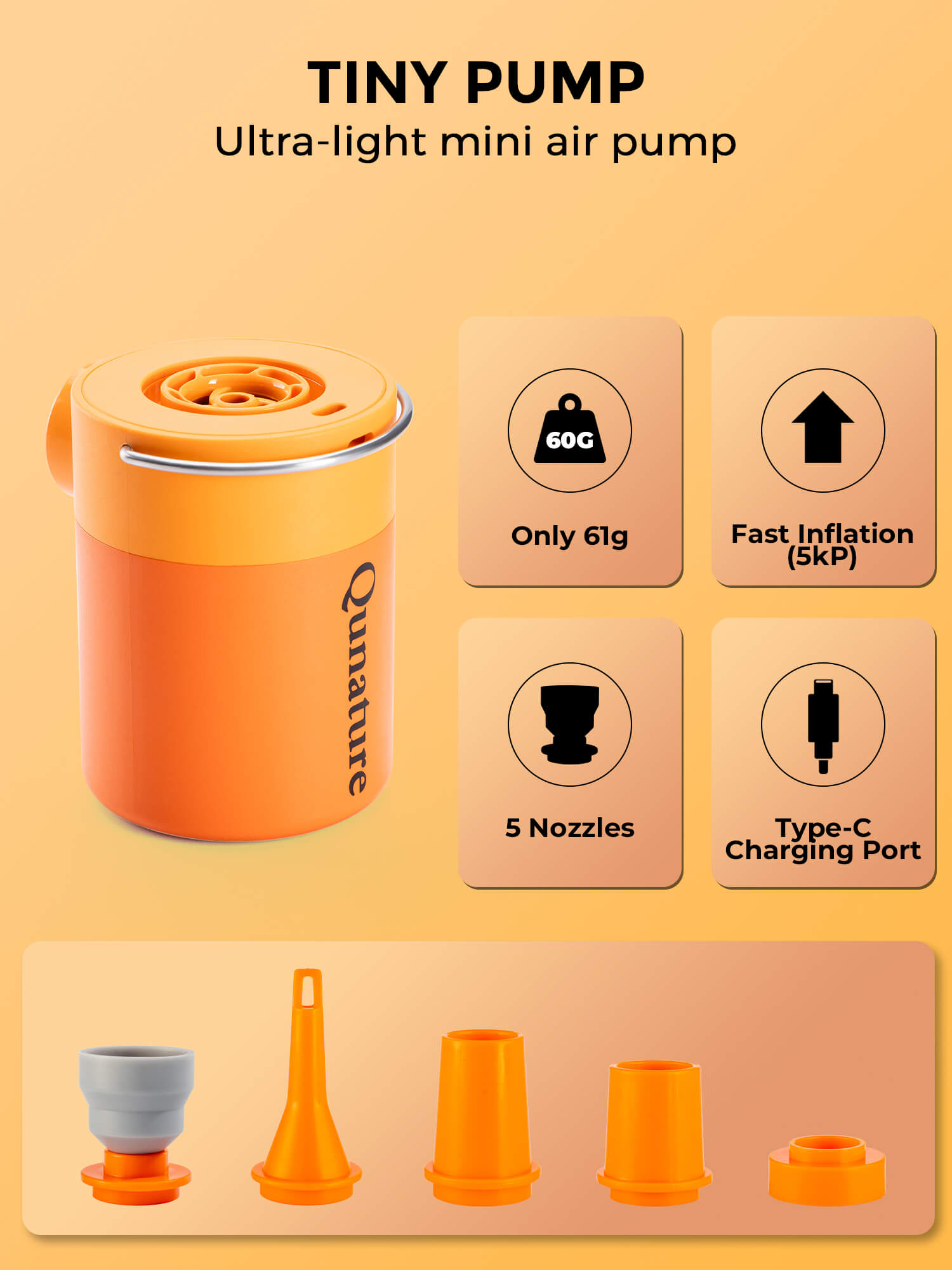 Mini Electric Air Pump for Camping & Outdoor Gear
