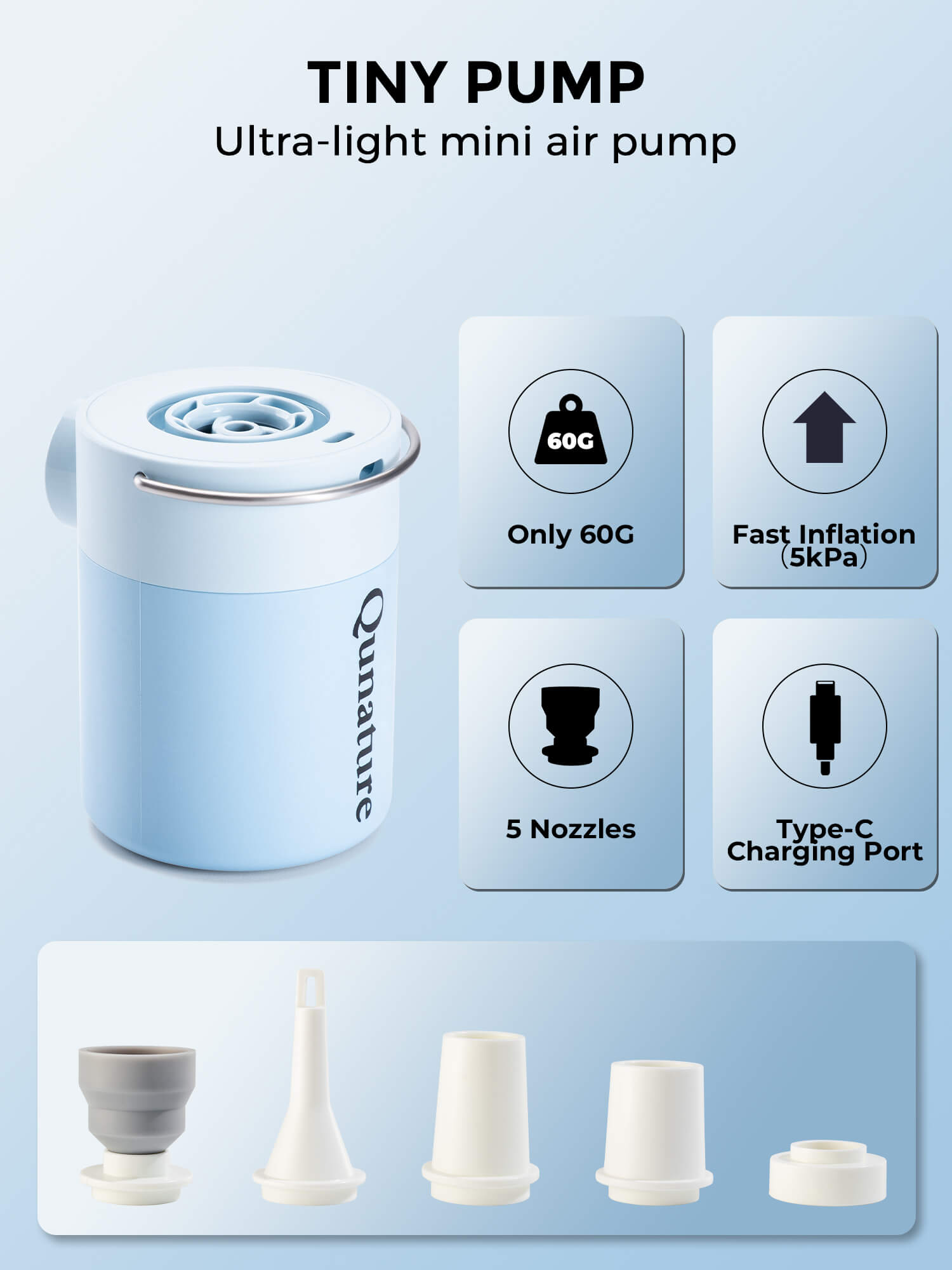 Mini Electric Air Pump for Camping & Outdoor Gear