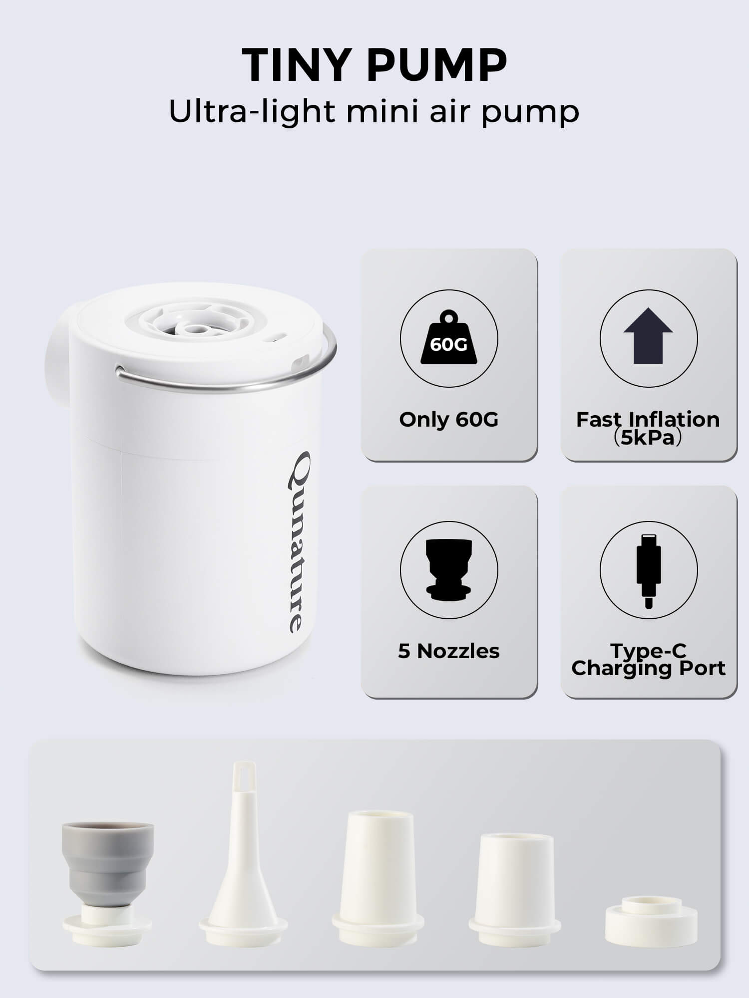 Mini Electric Air Pump for Camping & Outdoor Gear