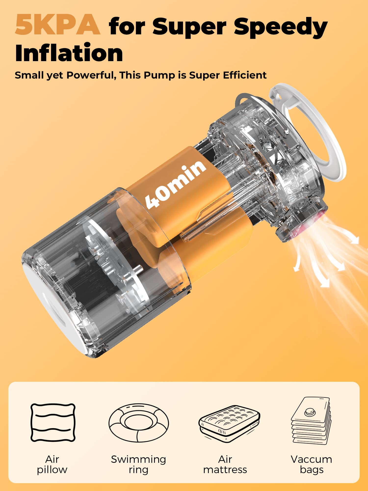 Mini Electric Air Pump for Camping & Outdoor Gear