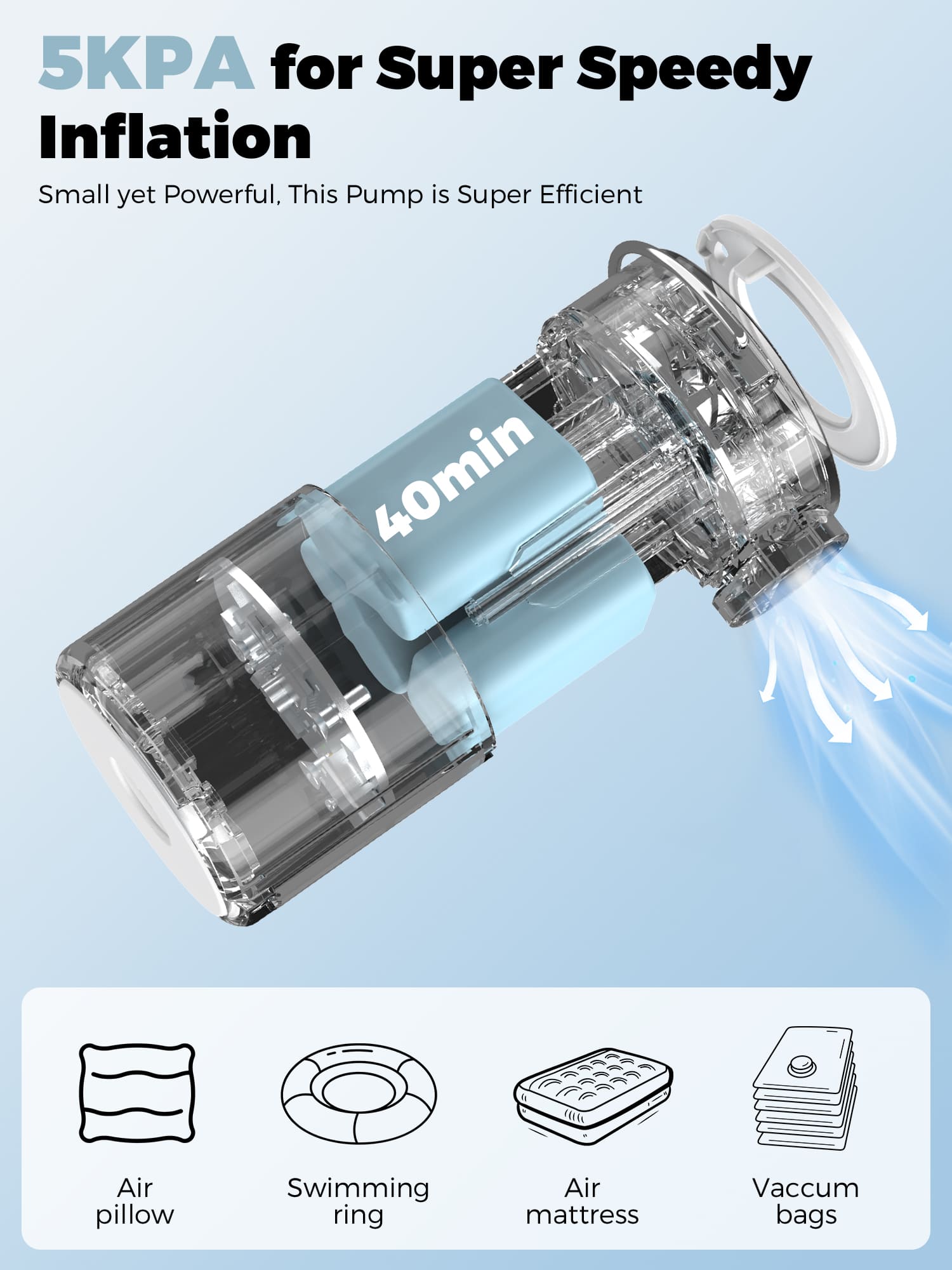 Mini Electric Air Pump for Camping & Outdoor Gear