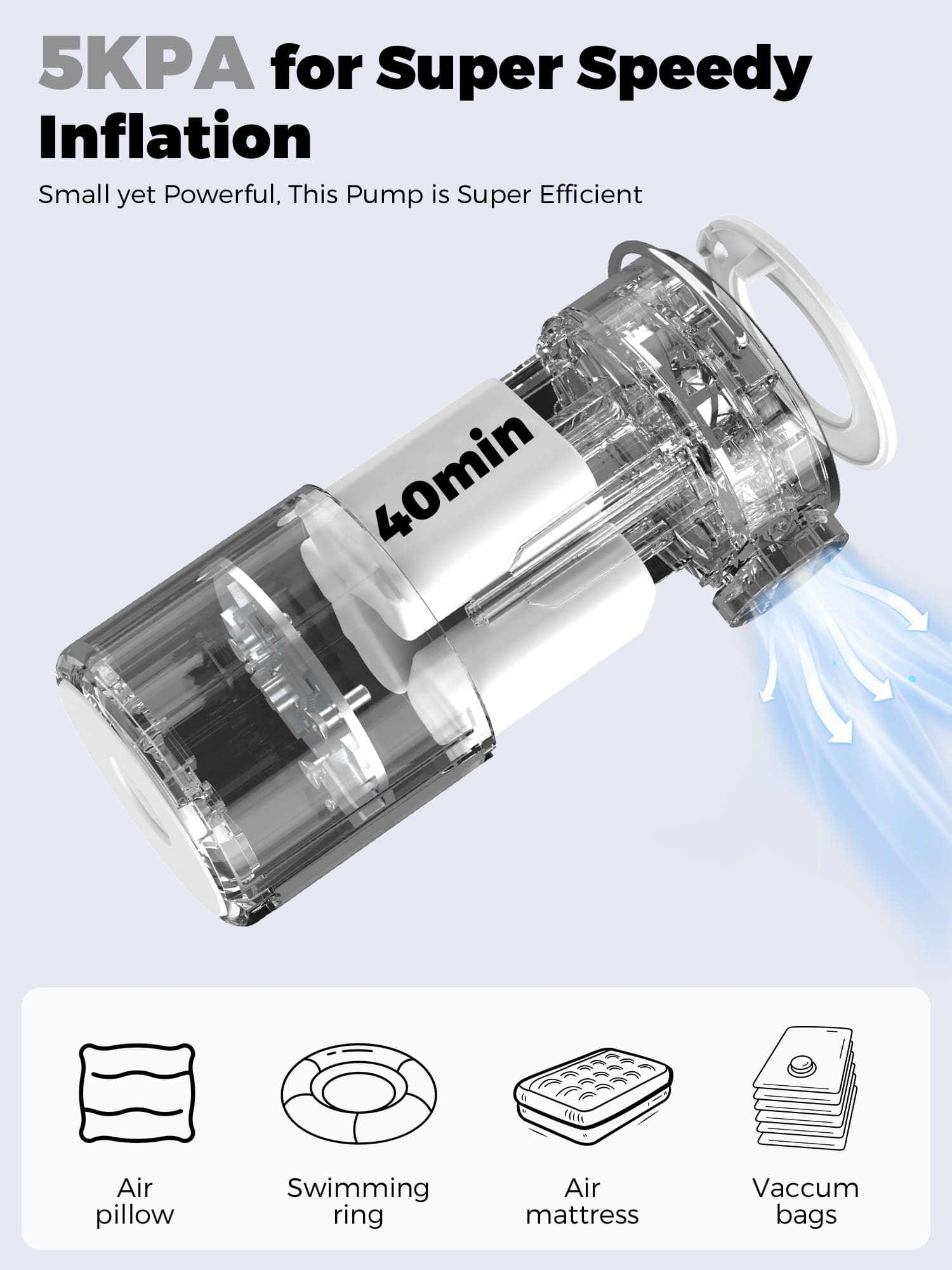 Mini Electric Air Pump for Camping & Outdoor Gear
