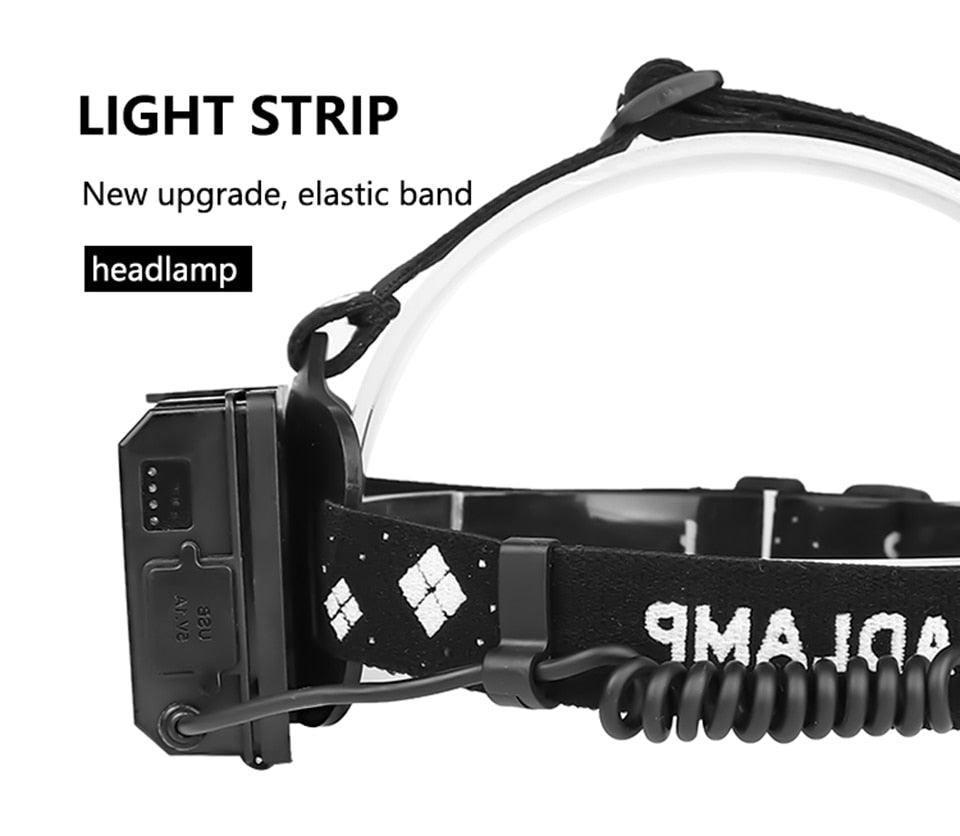 Rechargeable XHP160 LED Headlamp Zoomable Waterproof Hiking Camping Light