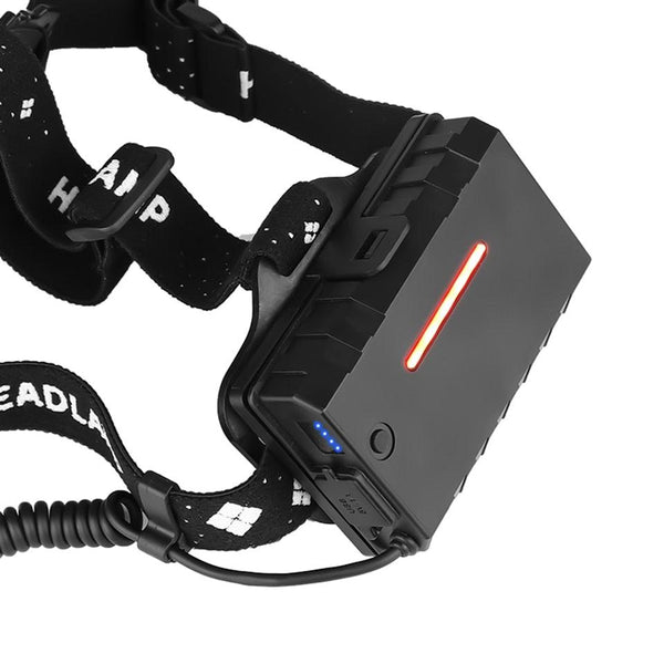 Rechargeable XHP160 LED Headlamp Zoomable Waterproof Hiking Camping Light
