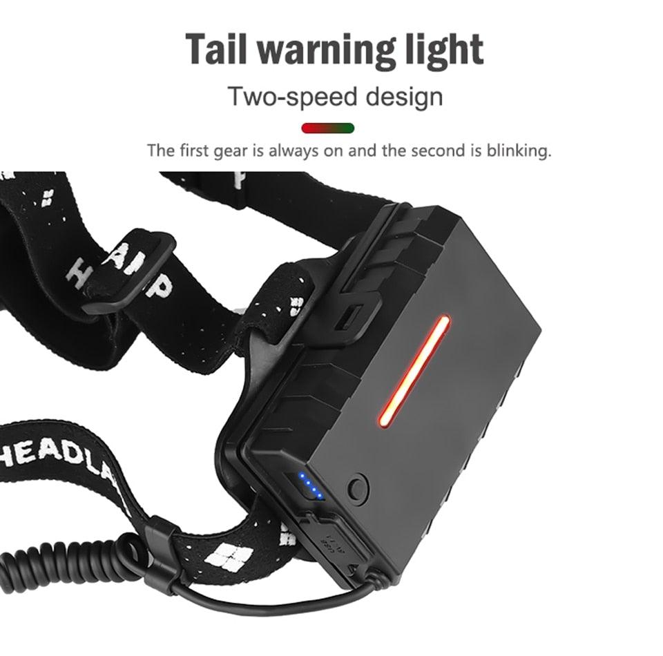 Rechargeable XHP160 LED Headlamp Zoomable Waterproof Hiking Camping Light